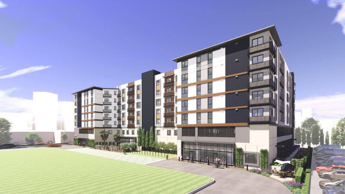 Affordable housing pushing dirt at 21300 W. Oxnard Street in Affordable housing pushing dirt at 21300 W. Oxnard Street in
